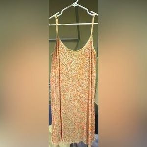 Allsaints spitalfields dress. Beautiful coral embellishment.